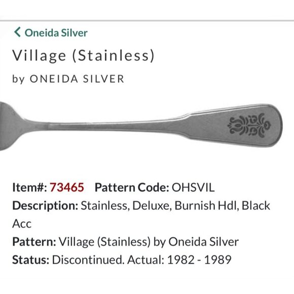 Oneida Silver Village Stainless Steel Butter Knives Set Of 4 Vintage 1982-1989 D - Picture 2 of 4